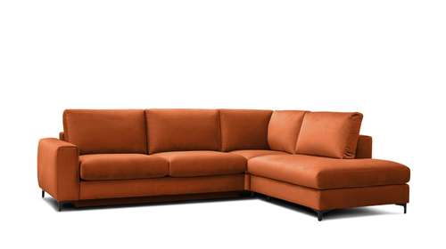 Canapea de colt extensibila Bella Salvador Brick Orange S1, dreapta