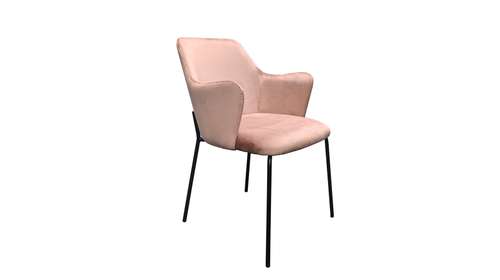 Scaun Cris Velvet Pink