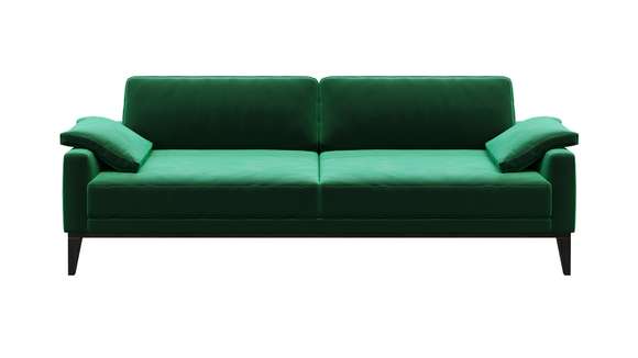 Canapea liniara 3 locuri Calini Velvet Green