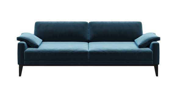 Canapea liniara 3 locuri Calini Velvet Dark Navy Blue