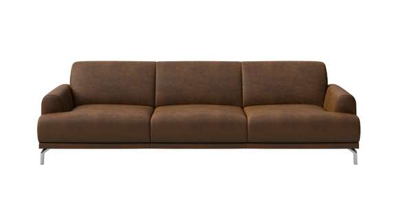 Canapea liniara 3 locuri Pavia leather touch Brown