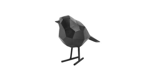Decoratiune Bird Matt Black Small