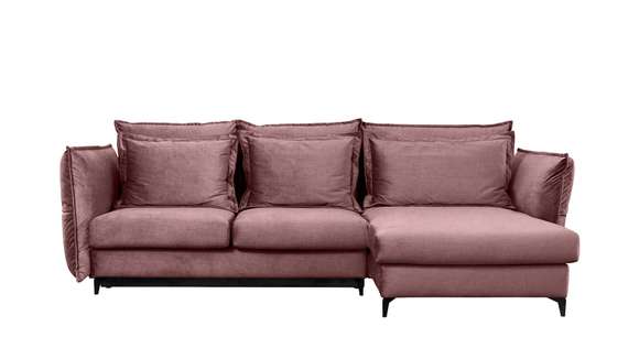 Canapea de colt extensibila Eva Boston Pink S1, dreapta