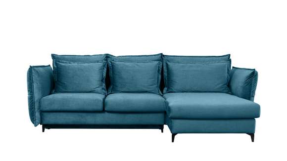 Canapea de colt extensibila Eva Piano Ocean Blue S1, dreapta