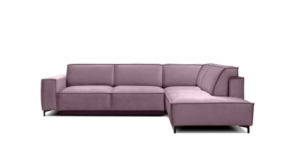 Canapea de colt extensibila Cosmopolitan Velvet Piano Light Purple, dreapta