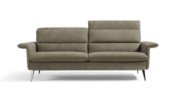 Canapea liniara 3 locuri Ives piele Missouri Gray-Green