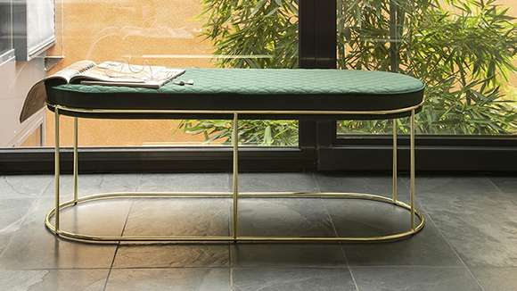 Banca Atollo Forest Green/Polished Brass