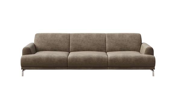 Canapea liniara 3 locuri Pavia leather touch Warm Grey
