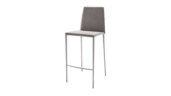 Scaun de bar Aida piele Matt Taupe